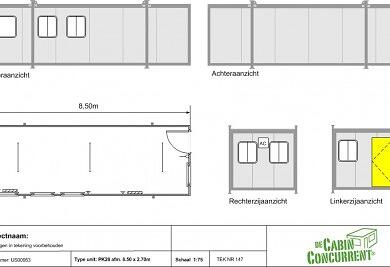 Gebruikte Portakabin unit bouwplan